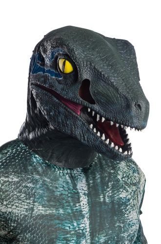 Deluxe Velociraptor Blue Latex Adult Mask