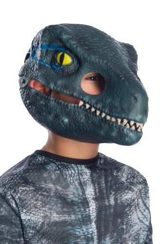 Velociraptor Blue Movable Jaw Child Mask
