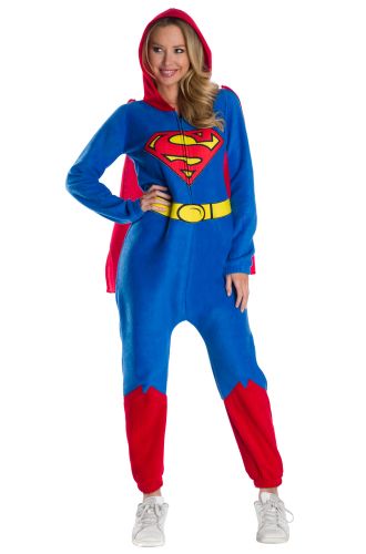 Superman Women's Onesie Adult Costume