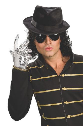 Michael Jackson Silver Sequined Adult Glove Accessory