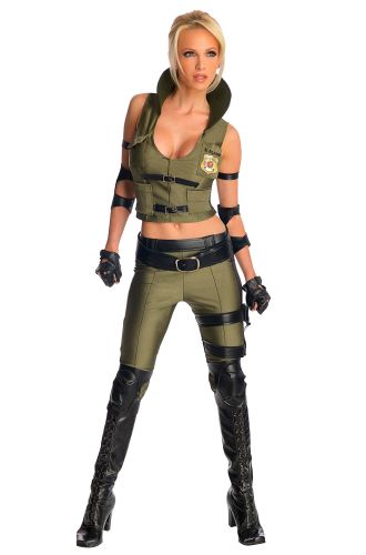 Mortal Kombat Secret Wishes Sonya Blade Adult Costume