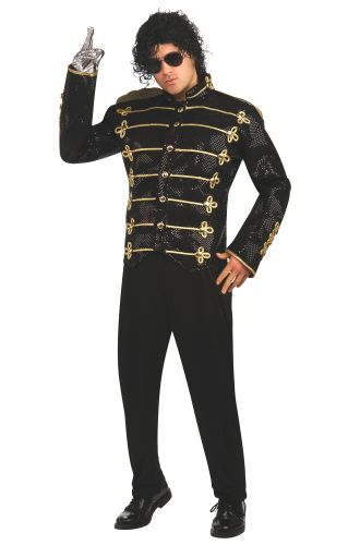 Michael Jackson Deluxe Black Military Jacket Adult Costume
