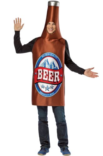 Brown Beer Bottle Adult Costume