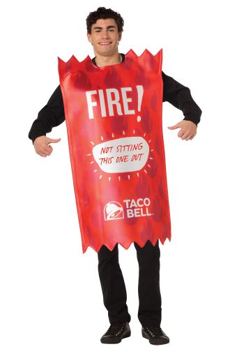 Taco Bell Sauce Packet Fire Adult Costume