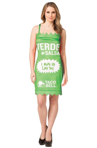 Taco Bell Sauce Packet Dress Verde Adult Costume