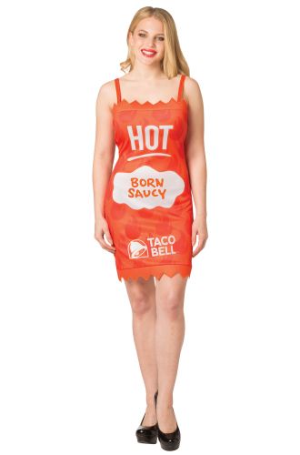 Taco Bell Sauce Packet Dress Hot Adult Costume