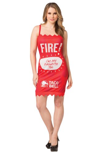 Taco Bell Sauce Packet Dress Fire Adult Costume