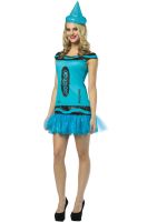 Crayola Glitz and Glitter Steel Blue Dress Adult Costume