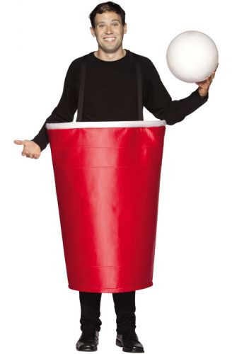 Red Beer Pong Cup Adult Costume
