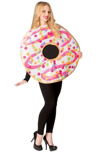 White Frosted Donut Adult Costume