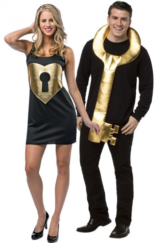 Key To My Heart Couples Adult Costume Set