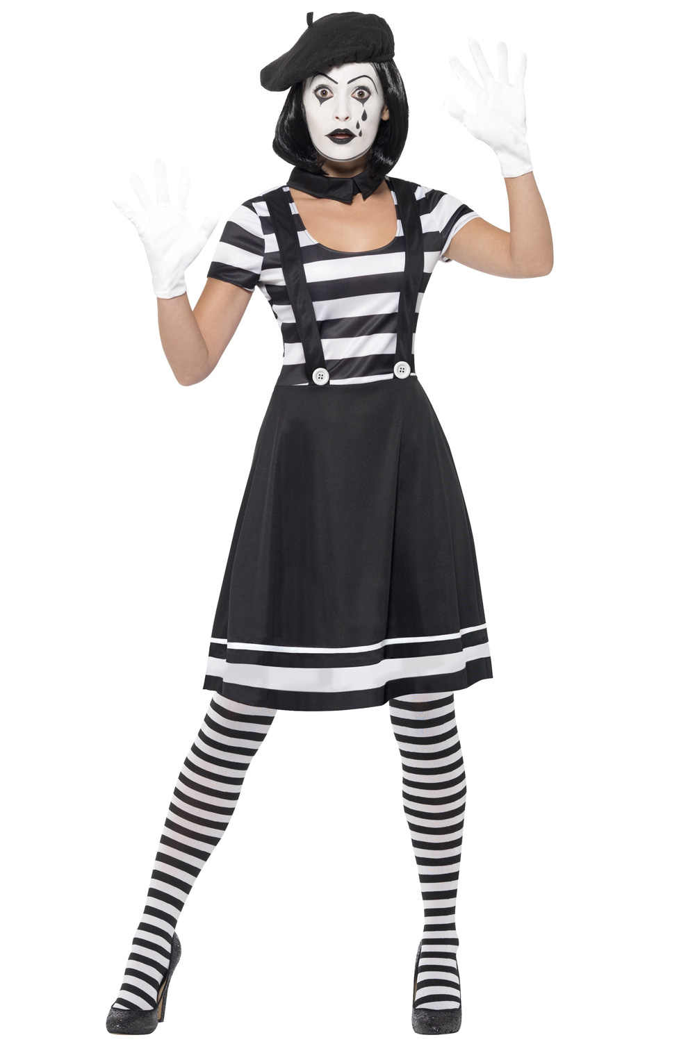 Lady Mime Artist Adult Costume.