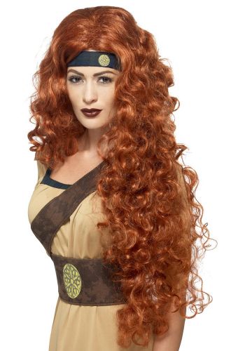 Medieval Warrior Queen Wig (Auburn)