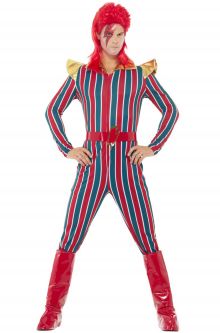 Space Superstar Adult Costume David Bowie Ziggy Stardust Gay Pride Fashion