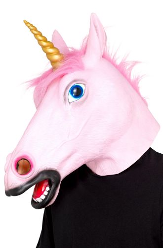 Pink Unicorn Latex Mask