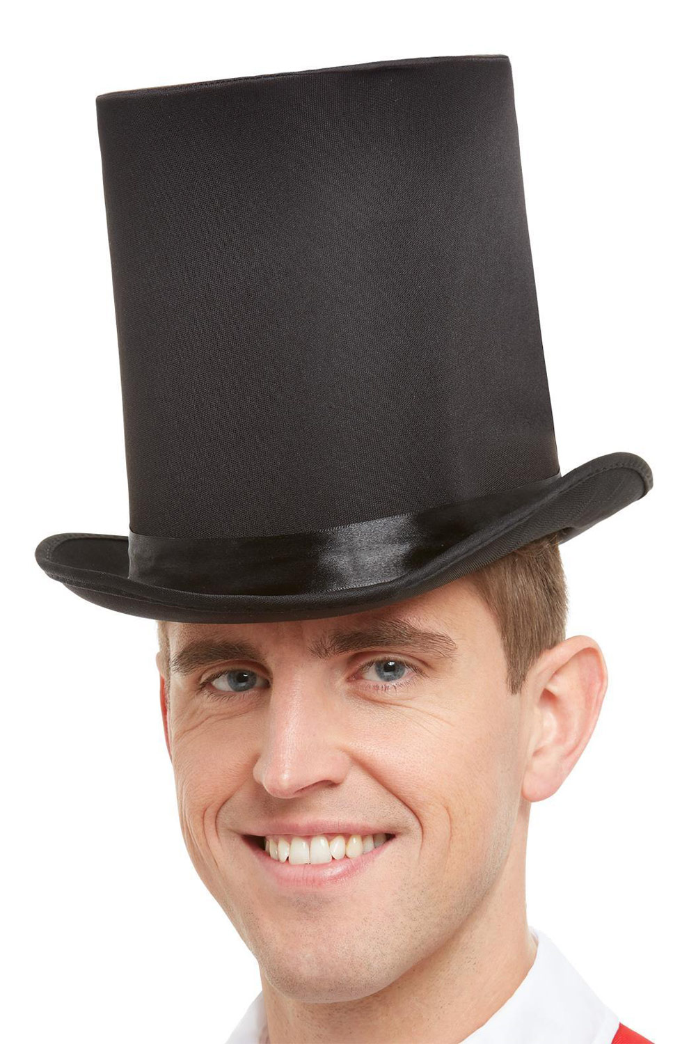 New Adult Deluxe Black Top Hat Topper Victorian Ringmaster Lincoln Fancy Dress 