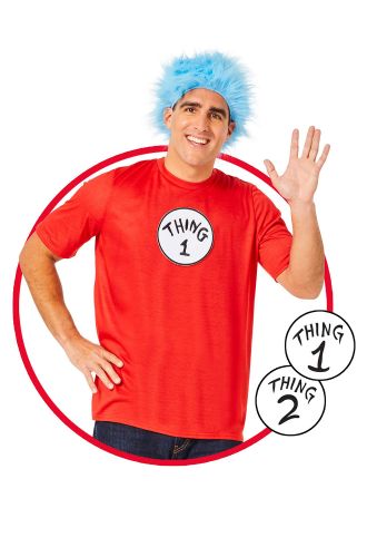 Thing 1 & 2 Men's Adult Costume Kit