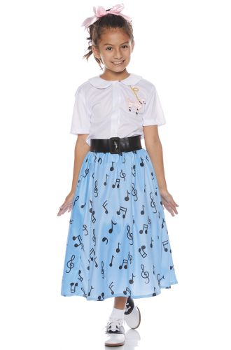 Jukebox 50'S Skirt Set Child Costume