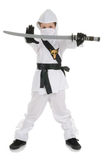 Secret Ninja Child Costume (White)