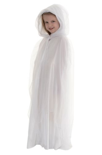 Child Tulle Ghost Cape (White)