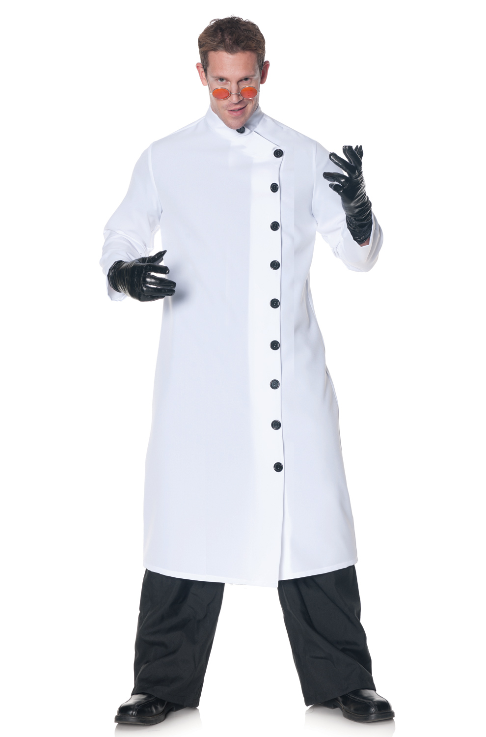 Adult Straight Jacked D/up Halloween Mad Doctor Fancy Dress Costume 