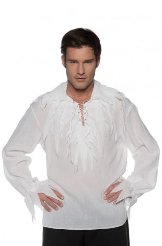 Tattered Pirate Shirt White Adult Costume