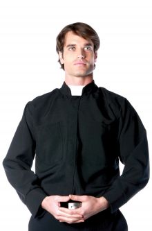 Long Sleeve Priest Shirt Adult Costume Top