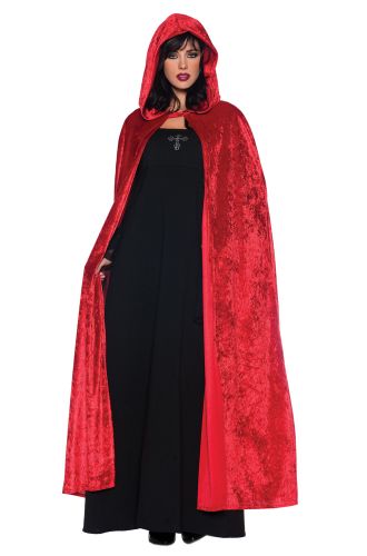 55-inch Hooded Cloak (Red)