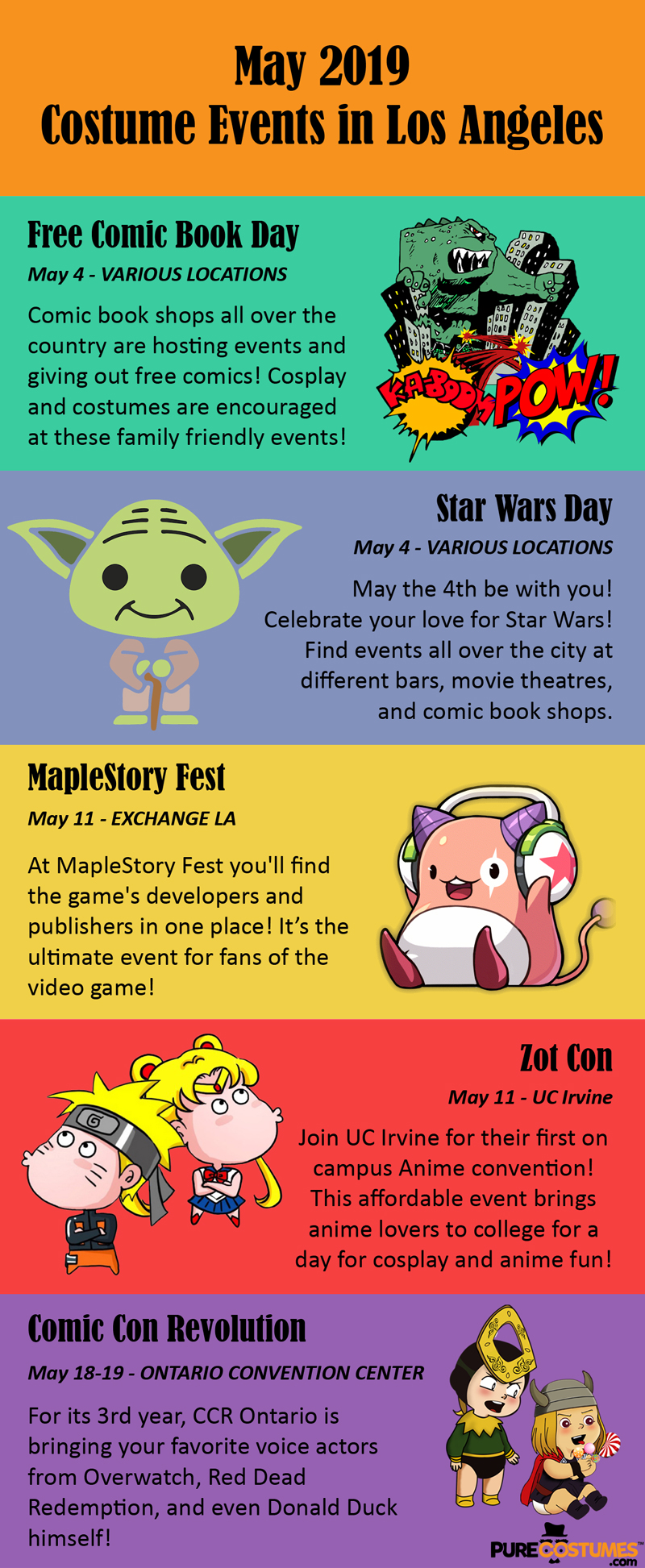 infographic Los Angeles Area Costume Events May 2019